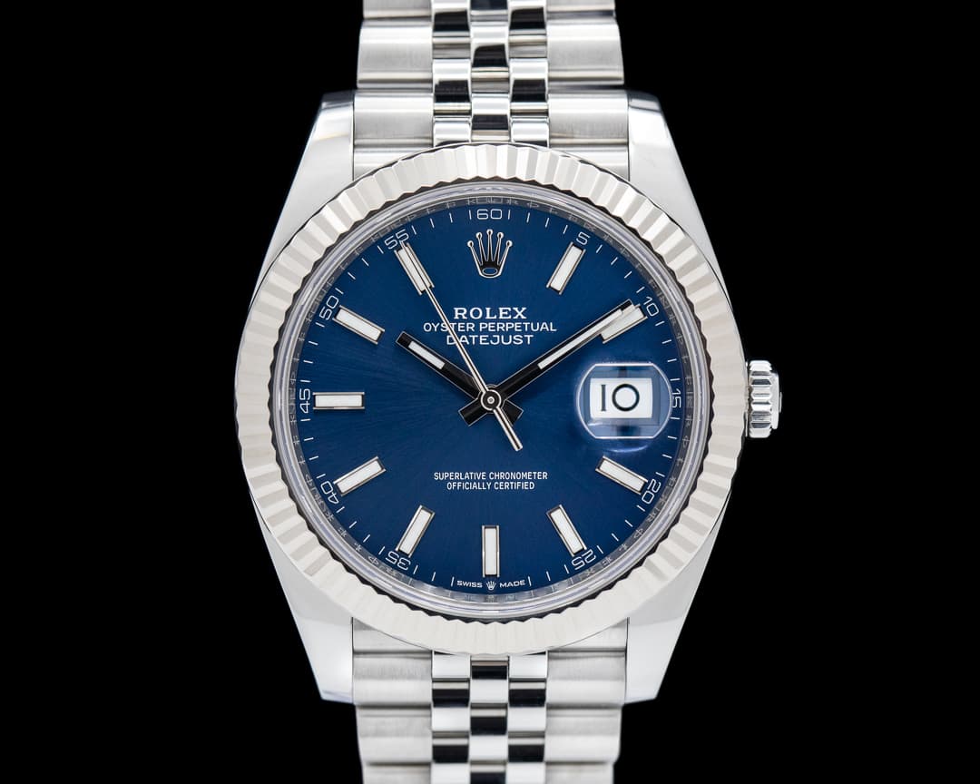 Rolex Datejust 41 126334 Blue Stick Dial SS Jubilee