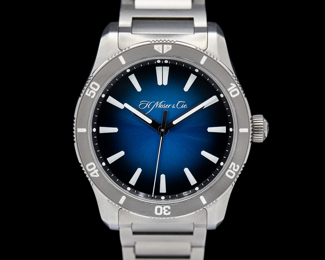 H. Moser and Cie. Pioneer Center Seconds Funky Blue Titanium LE of 100