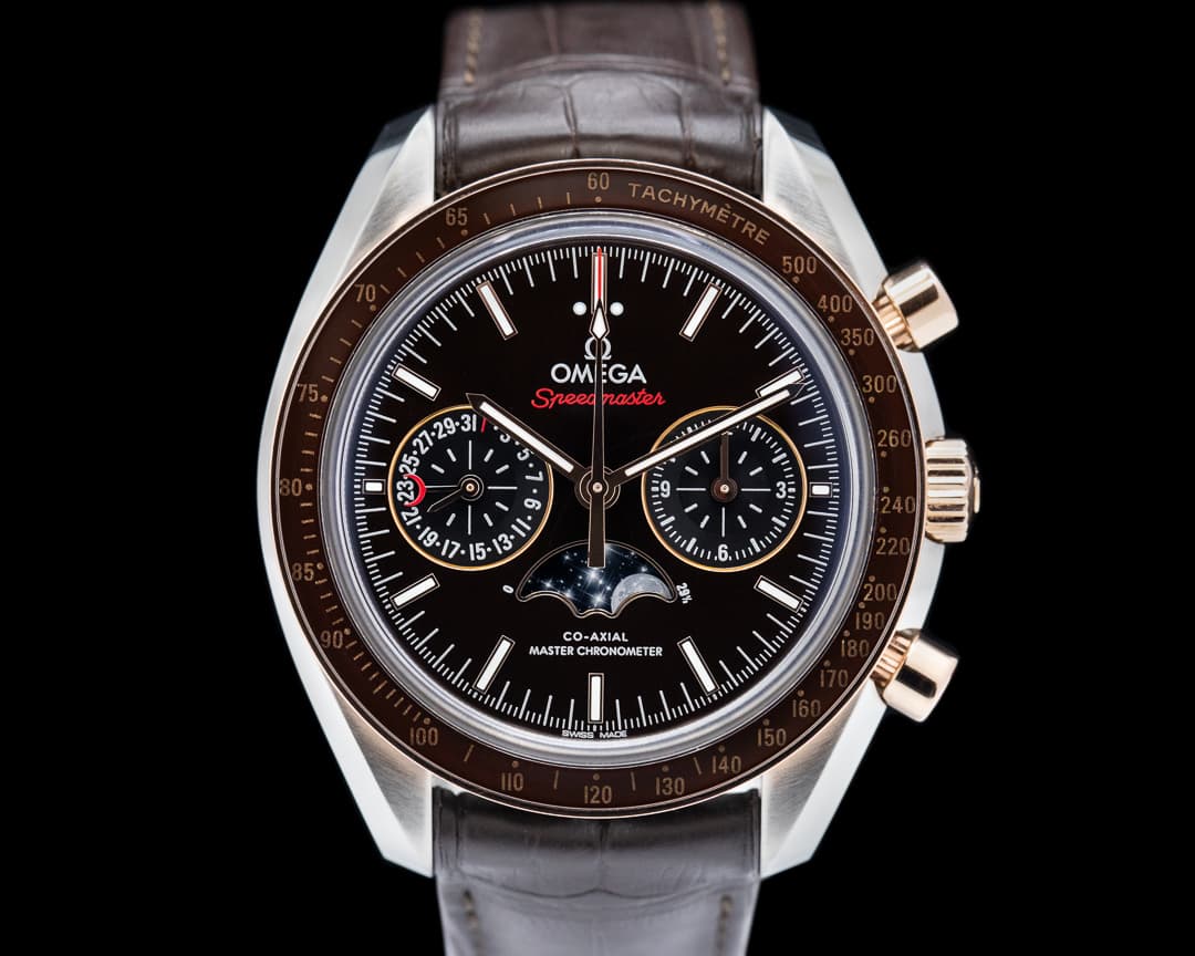 Omega Speedmaster Automatic Moon Brown Dial / SS and Sedna Gold