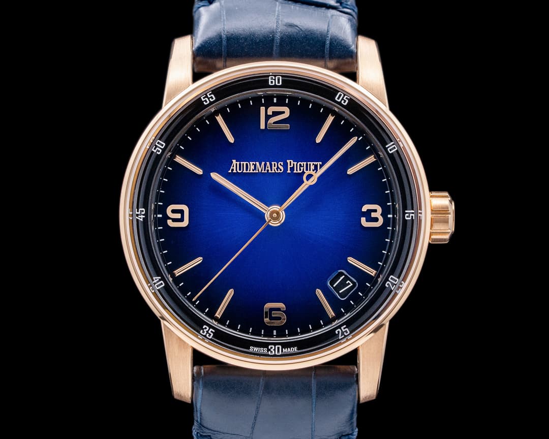 Audemars Piguet Code 11.59 Automatic 18k Rose Gold / Smoked Blue Dial