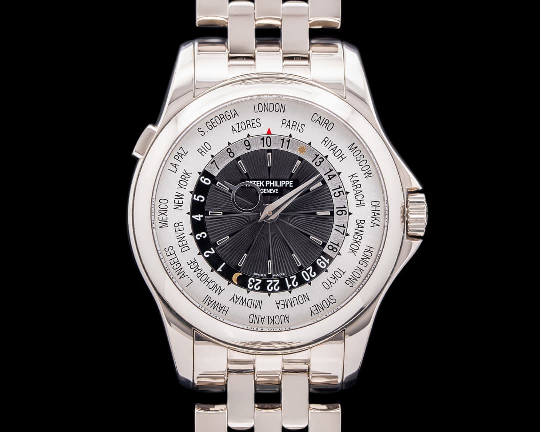 Patek Philippe World Time 5130/1G 18K White Gold / 18K White Gold Bracelet