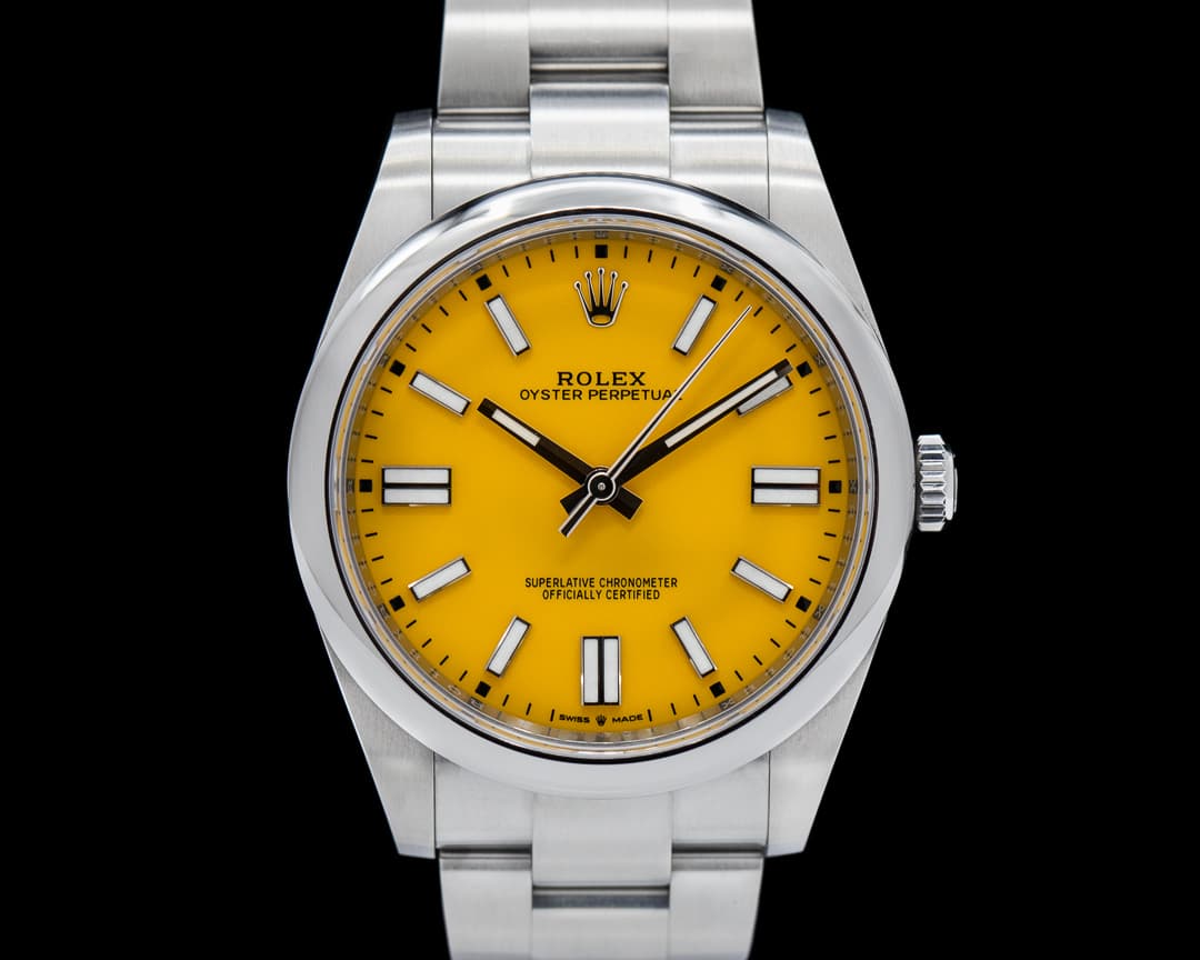 Rolex Oyster Perpetual 124300 41mm SS / Yellow Dial