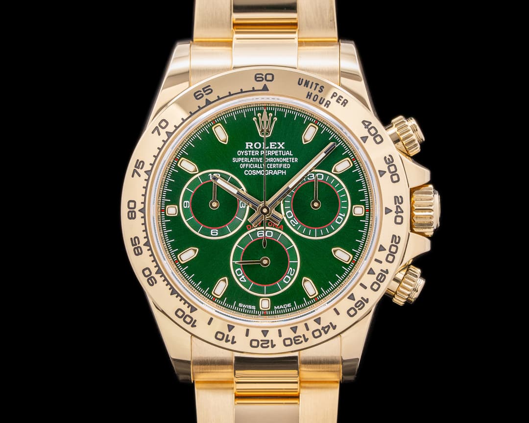 Rolex Daytona 116508 18k Yellow Gold / Green Dial