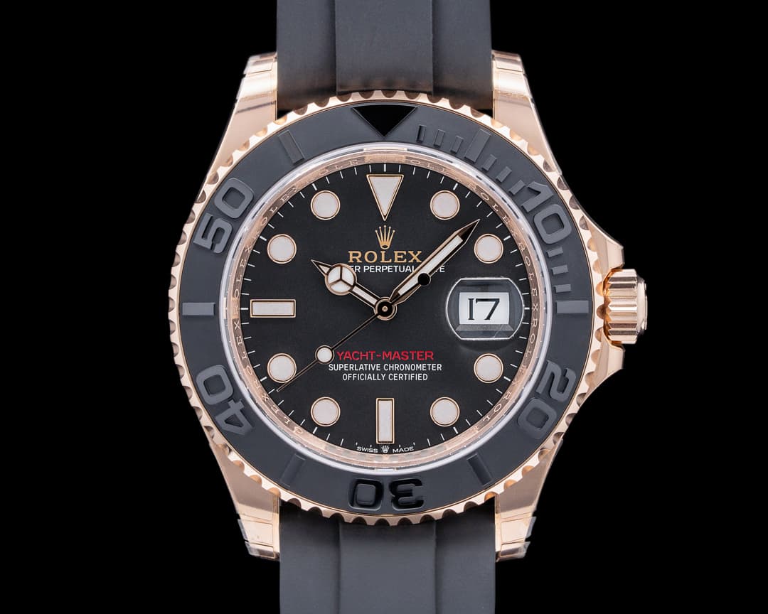 Rolex Yacht Master 126655 18K Rose Gold / Rubber 40MM