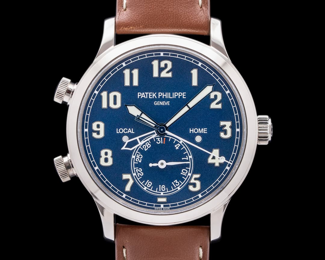 Patek Philippe Calatrava 5524G Pilot Travel Time 18k White Gold