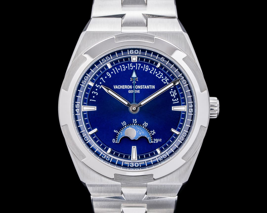 Vacheron Constantin Overseas Moonphase Retrograde Date SS Blue Dial