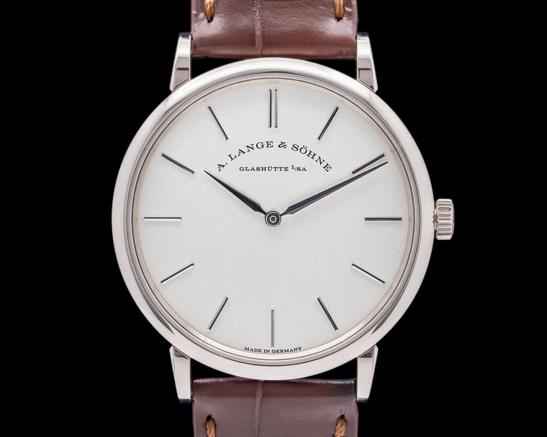 A. Lange and Sohne Saxonia Thin Manual Wind 201.027 18K White Gold