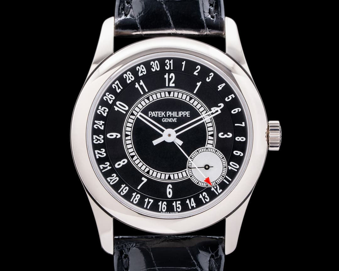 Patek Philippe Calatrava 6006G Black Dial 18K White Gold