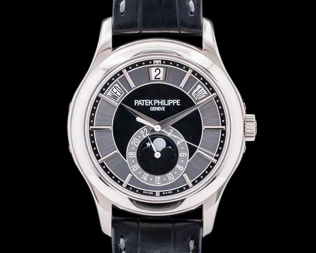Patek Philippe Annual Calendar Rhodium Dial 18K White Gold