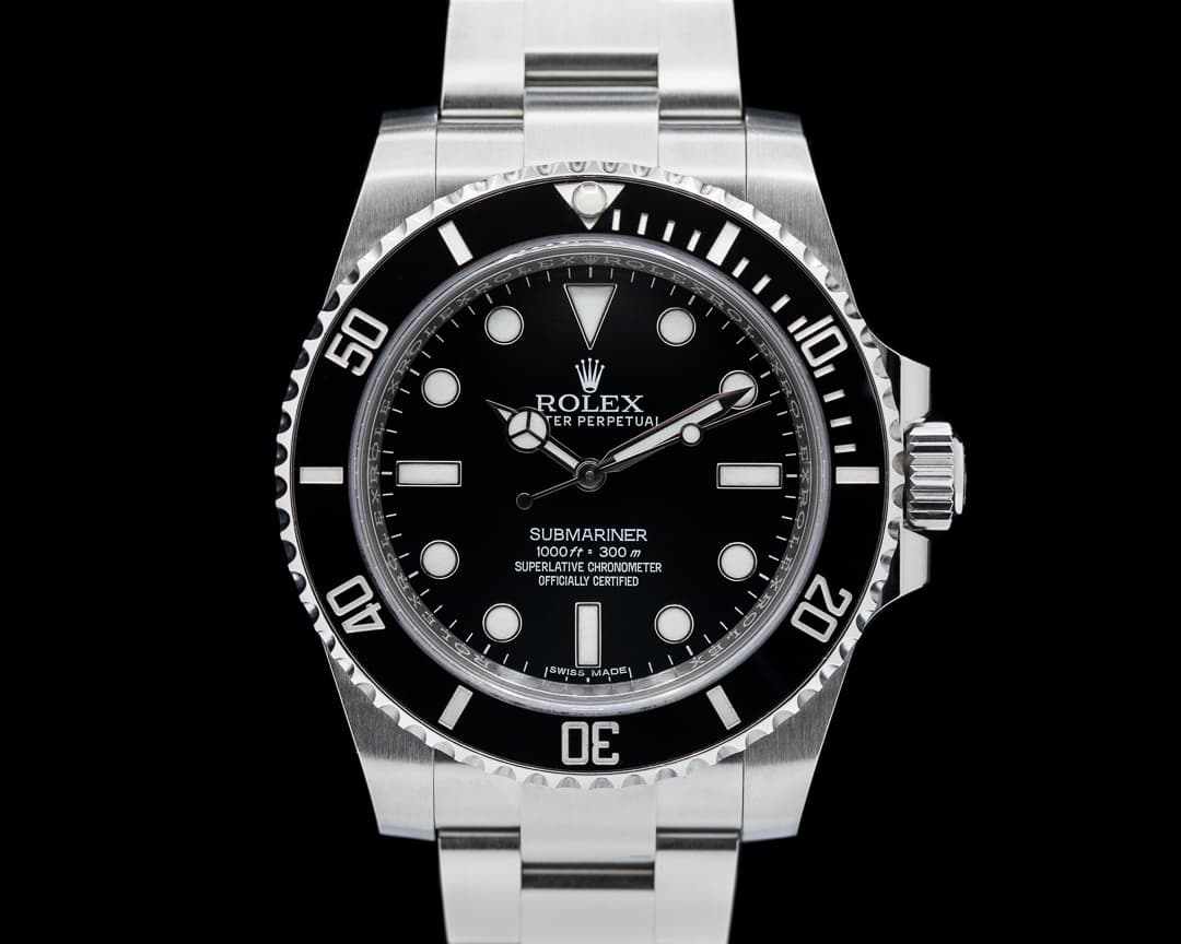 Rolex Submariner 114060 No Date Ceramic Bezel SS 2017