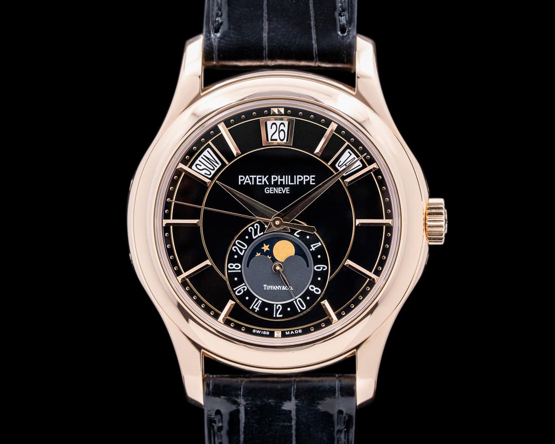Patek Philippe Annual Calendar 5205R TIFFANY & CO Black Dial 18K Rose Gold