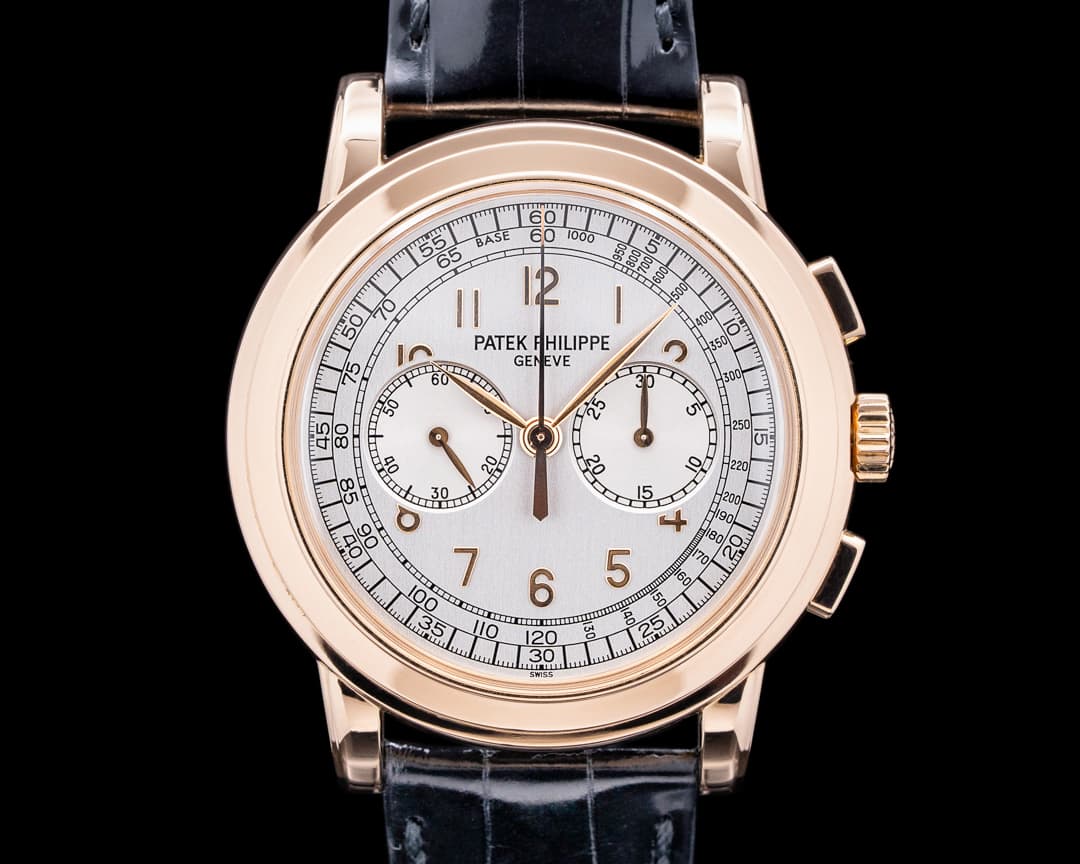 Patek Philippe 5070 Rose Gold Lemania Chronograph / Silver Dial