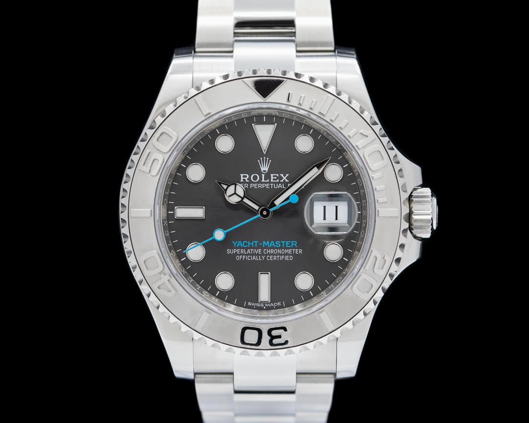 Rolex Yacht Master SS Gray Dial / Platinum Bezel
