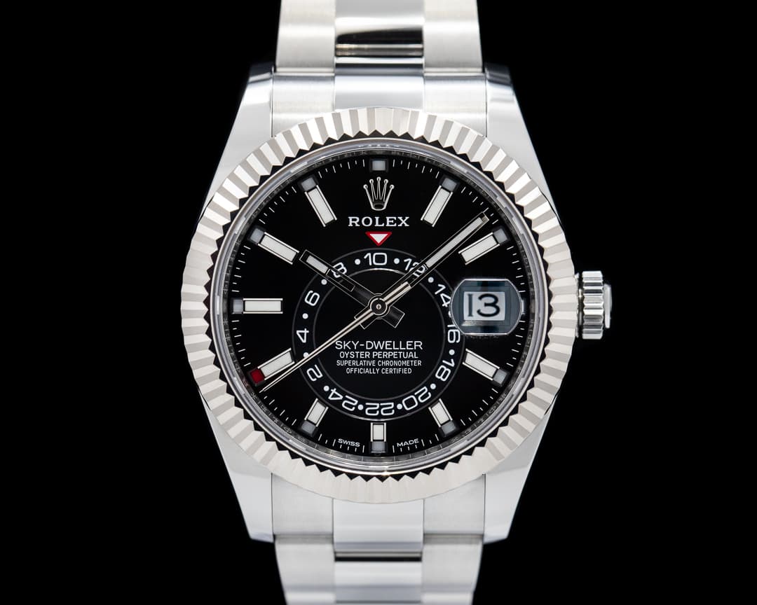 Rolex Sky Dweller Stainless Steel Black Dial / Oyster Bracelet