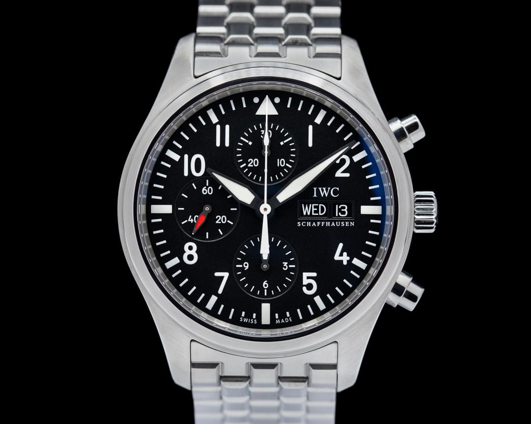 IWC Pilot Chronograph IW377710 SS Black Dial / Bracelet