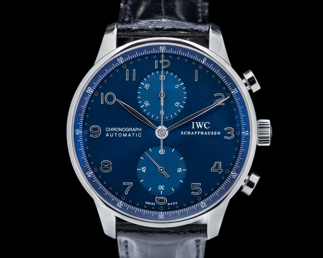 IWC Portuguese Chronograph SS Blue Dial