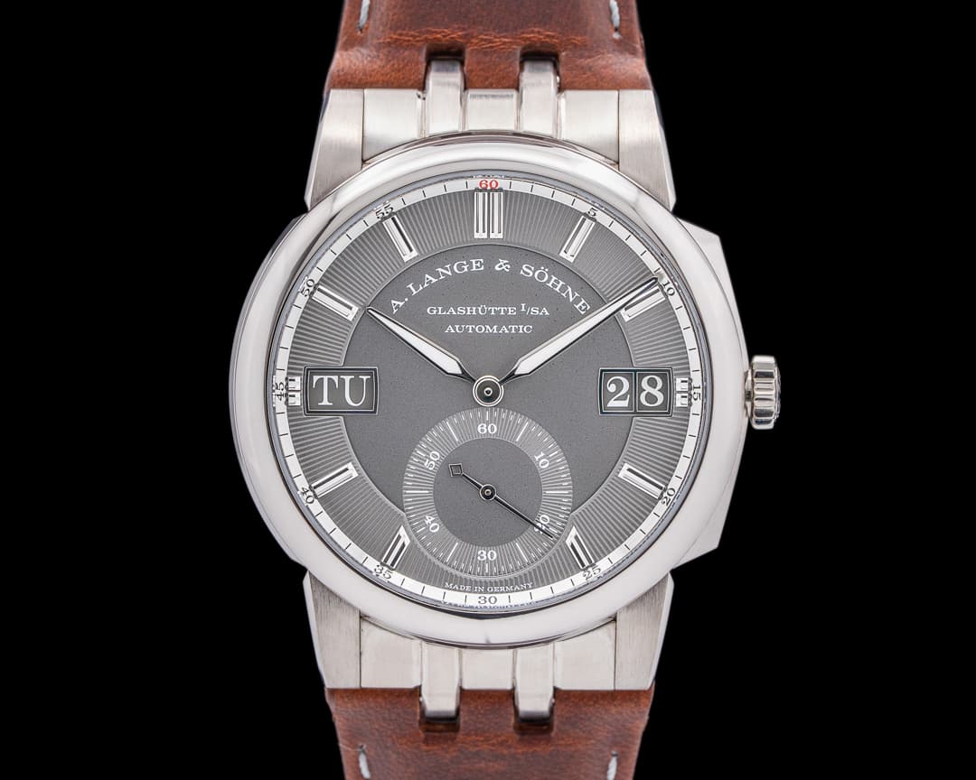 A. Lange and Sohne Odysseus 363.068 18K White Gold Grey Dial / Calfskin