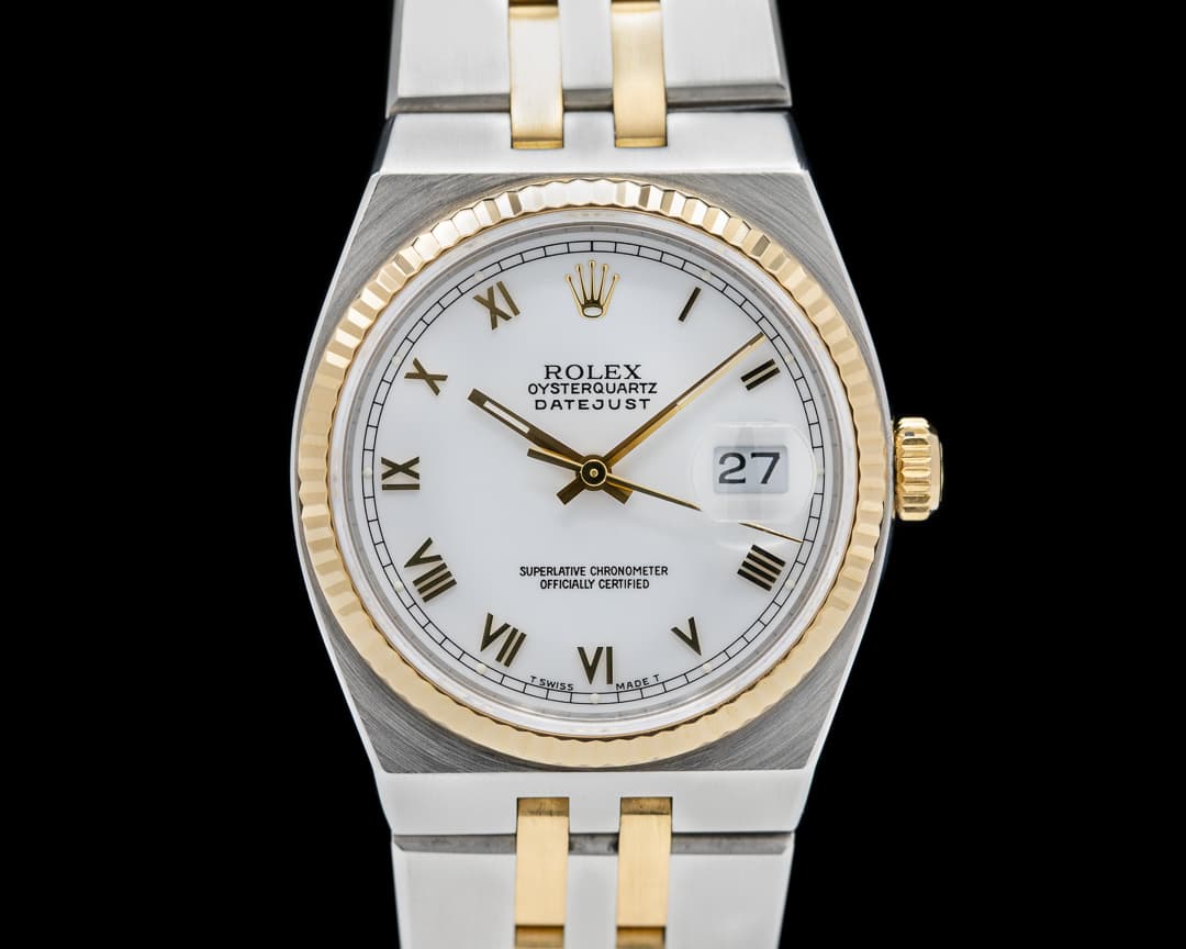 Rolex Two Tone OysterQuartz Roman Dial