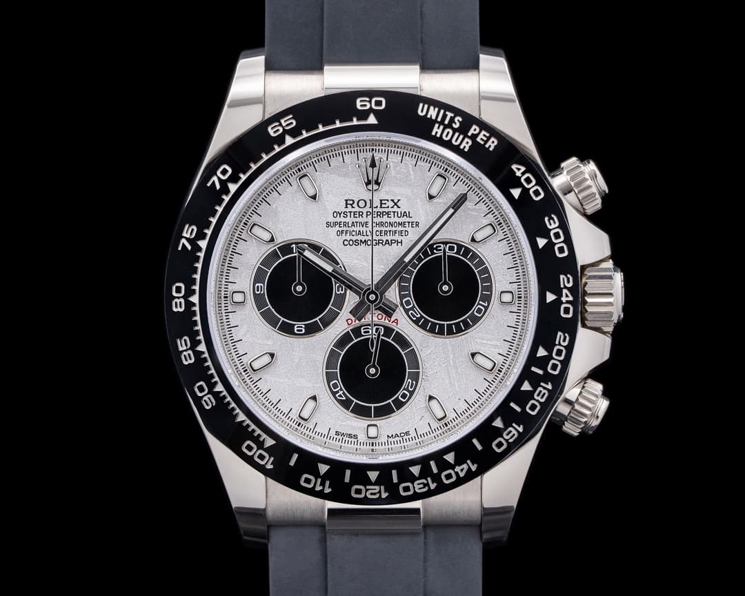 Rolex Daytona 116519 18K WG Ceramic Oysterflex METEORITE Dial