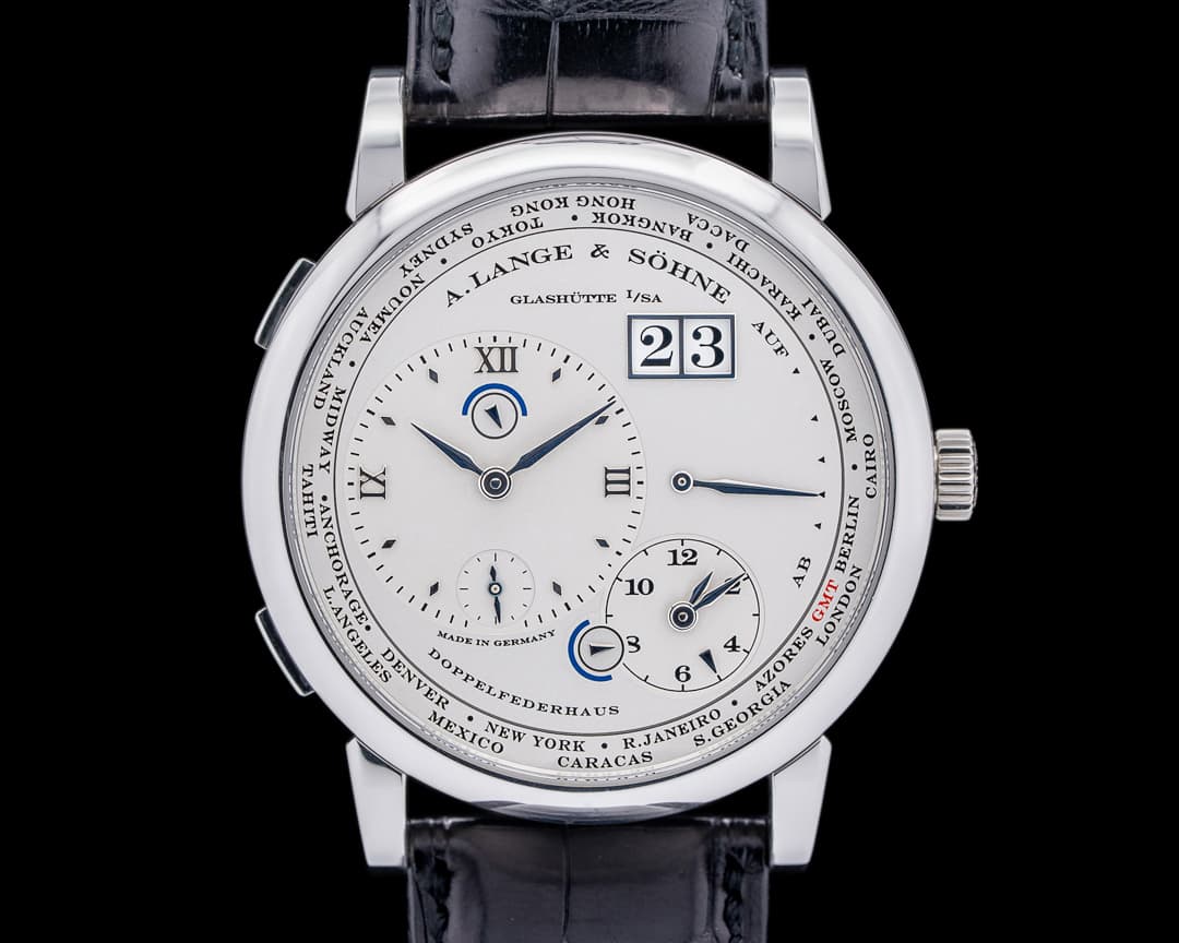 A. Lange and Sohne Lange 1 116.025 Time Zone Platinum DEPLOYANT