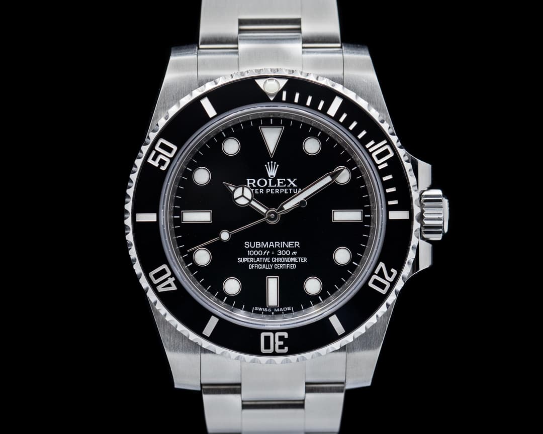 Rolex Submariner 114060 No Date Ceramic Bezel SS