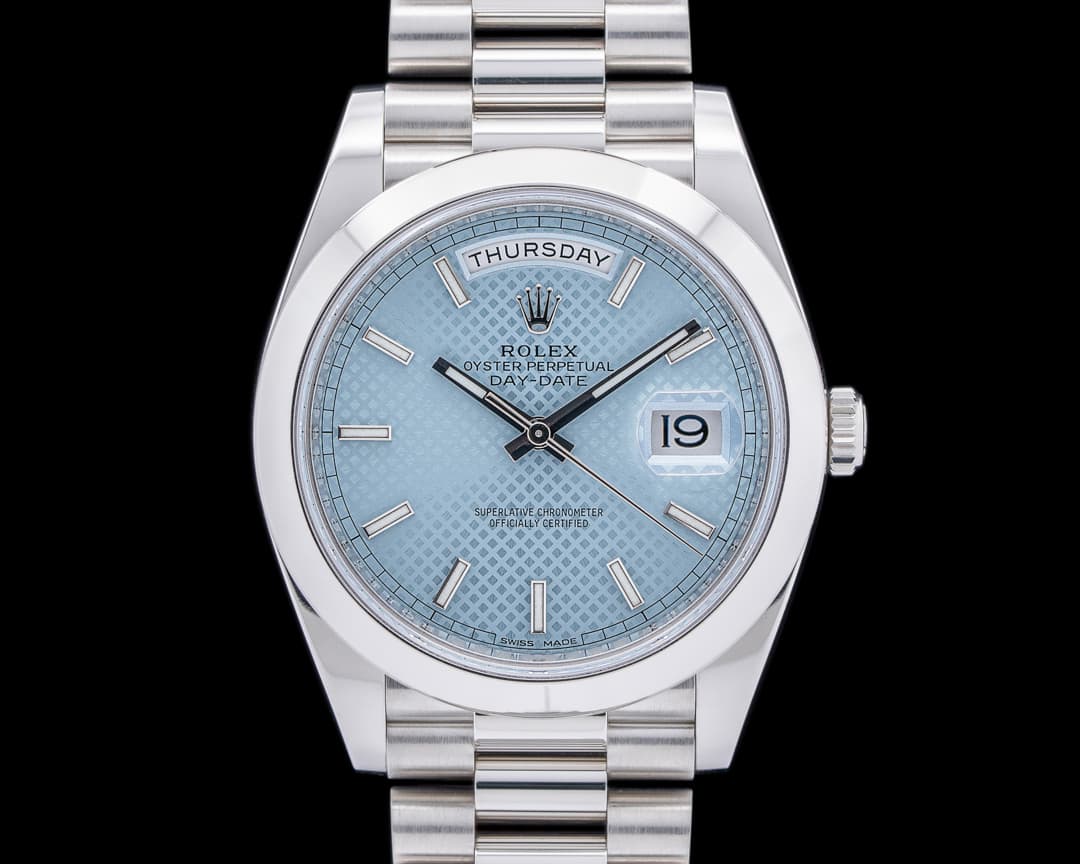 Rolex Day Date 228206 Platinum Blue Dial 40MM