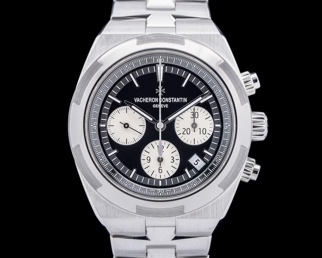 Vacheron Constantin Overseas 5500V/110A Chronograph Black Panda Dial SS 2019