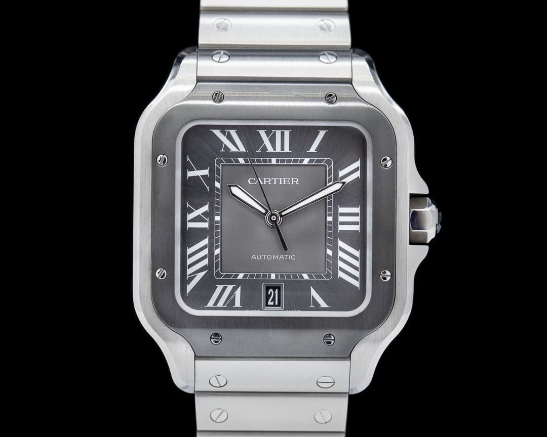 Cartier Santos Large SS / SS Gray Dial Automatic