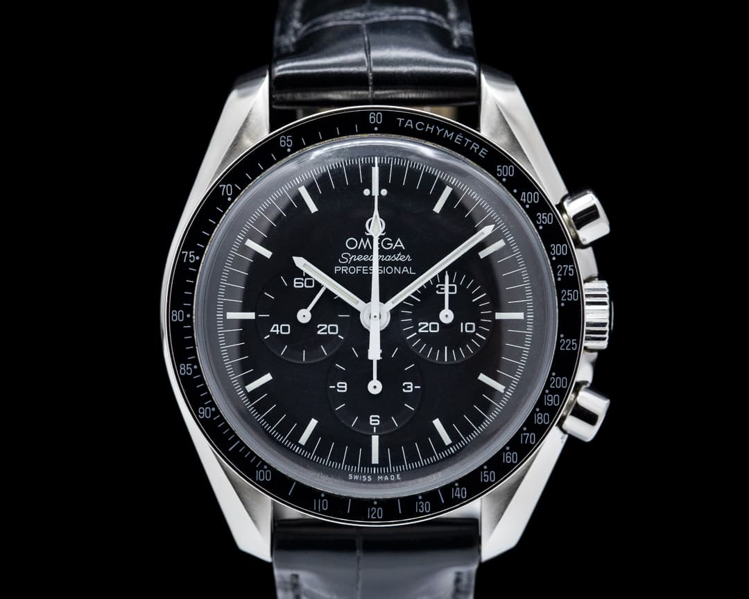 Omega Speedmaster Professional Black Dial SS Hesalite