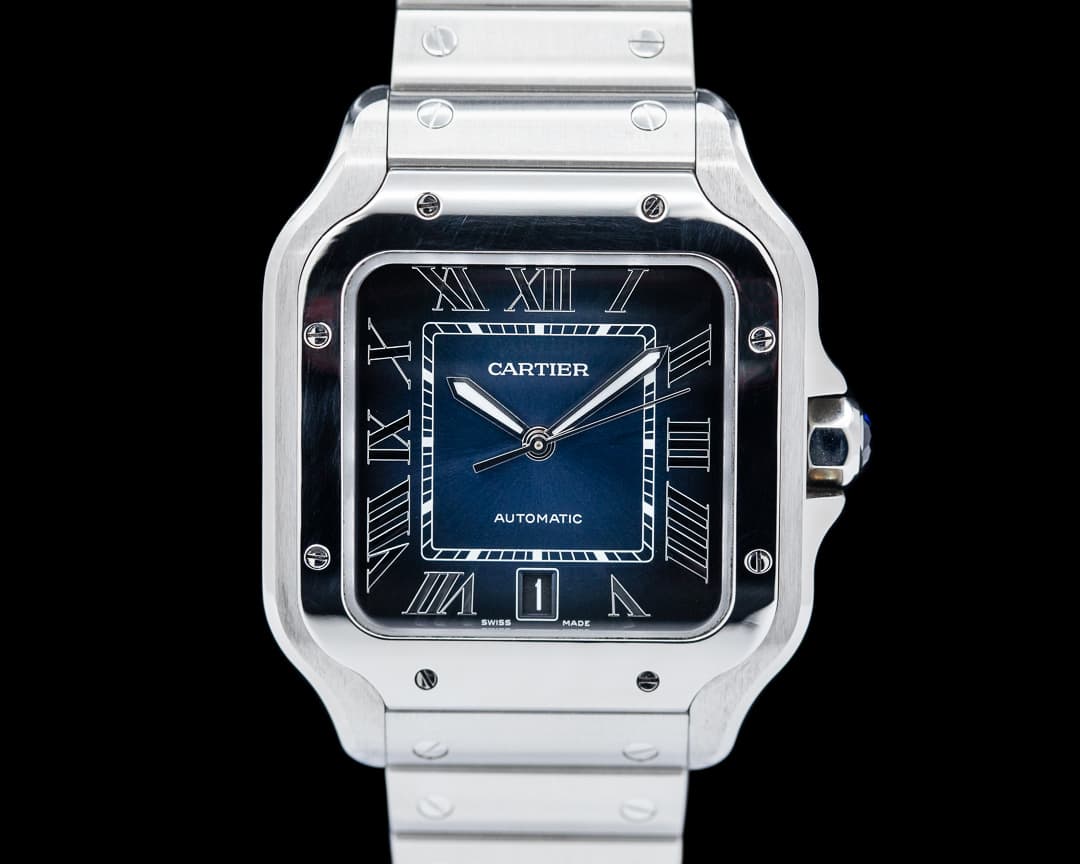 Cartier Santos Large SS / Blue Dial Automatic
