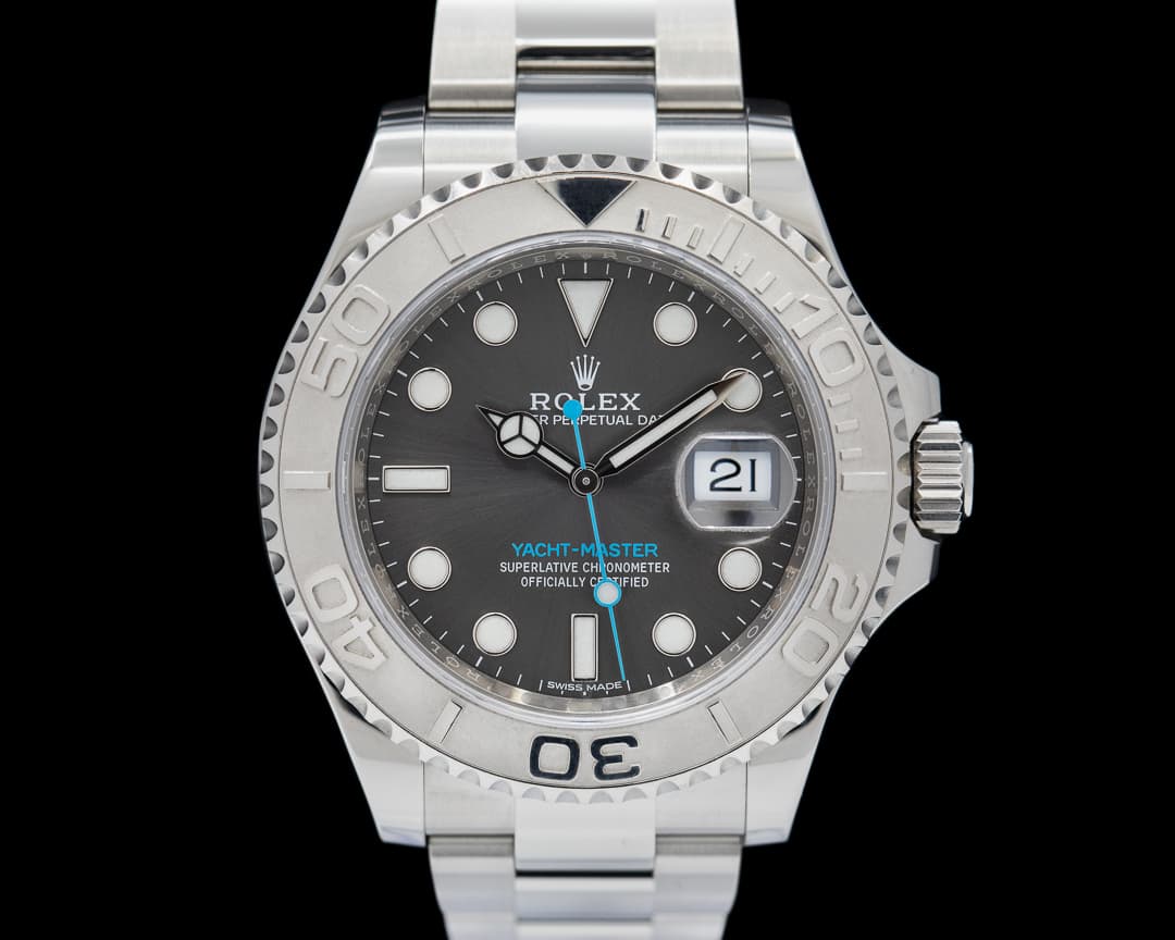 Rolex Yacht Master SS Dark Rhodium Dial / Platinum Bezel