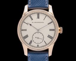 HAMATIC Vintage 18k Rose Gold 41mm Silver Dial