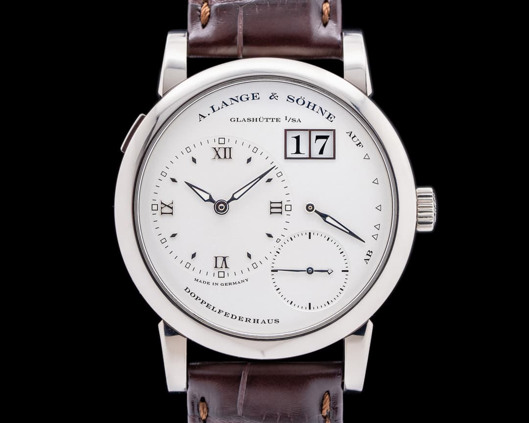 A. Lange and Sohne Lange 1 18K White Gold Silver Dial