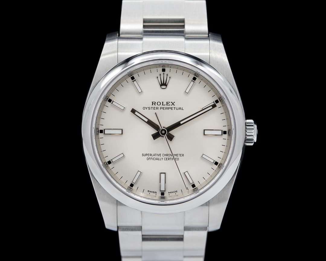 Rolex Oyster Perpetual White Dial SS 34MM Discontinued
