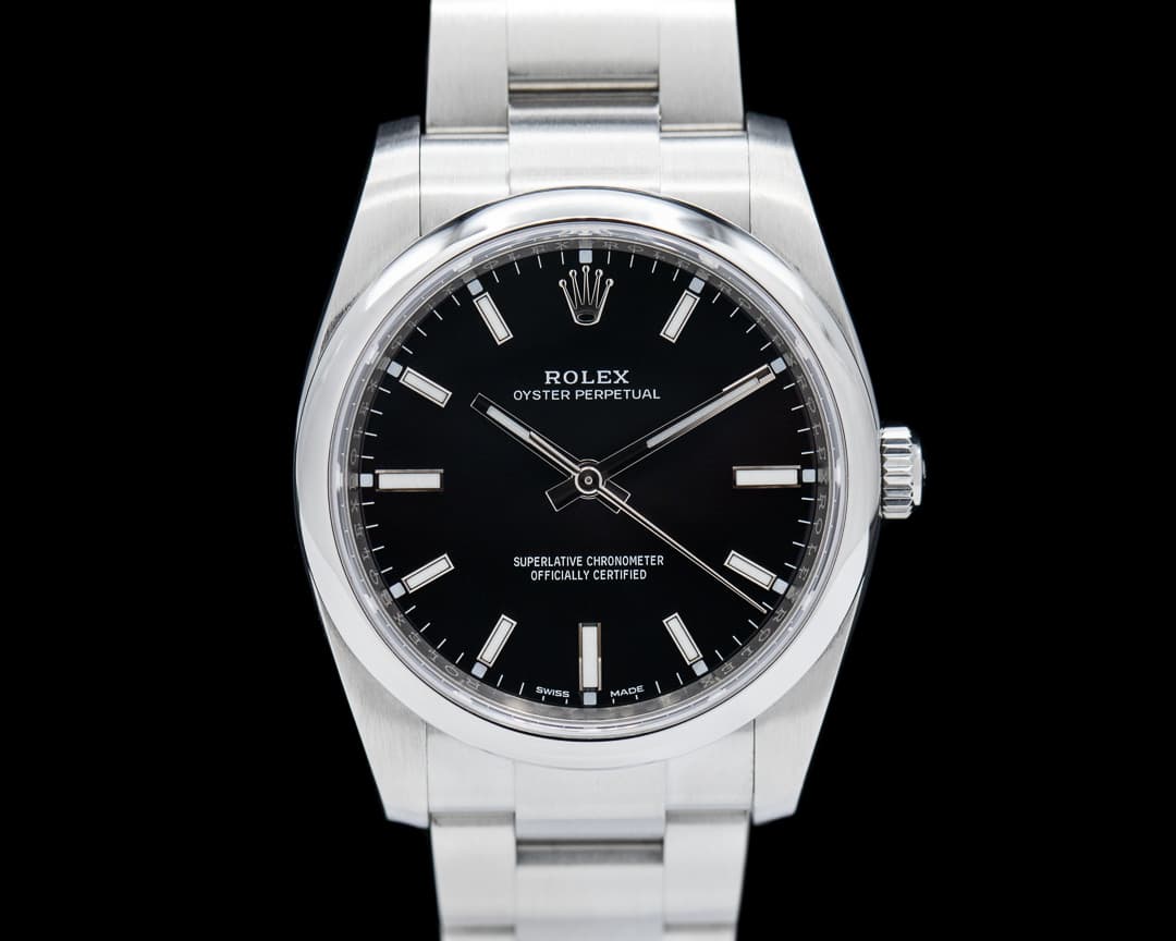 Rolex Oyster Perpetual Black Dial SS 34mm