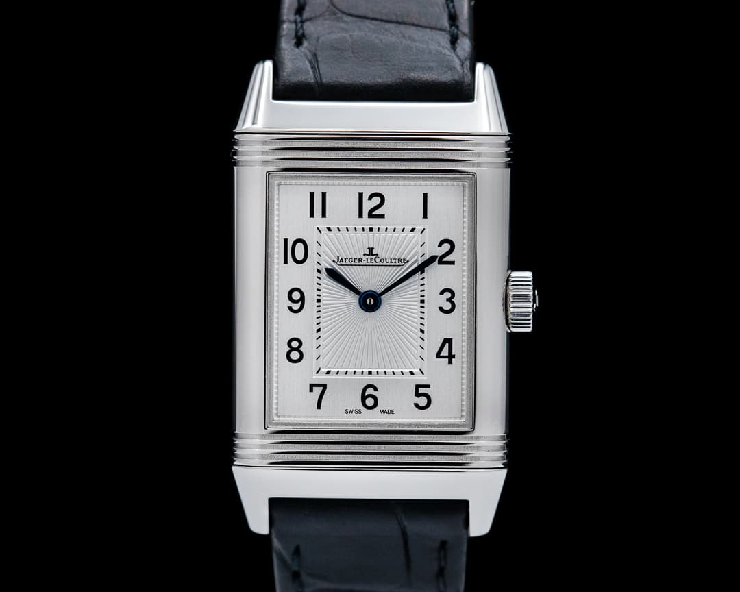 Jaeger LeCoultre Ladies Reverso Stainless Steel Manual Wind Silver Dial Full Set