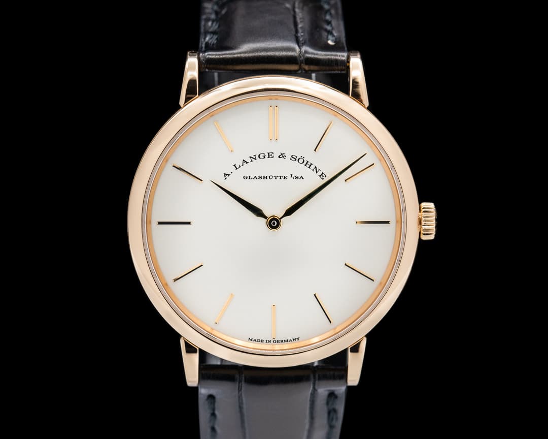 A. Lange and Sohne Saxonia Thin 37mm Manual Wind 18K Rose Gold