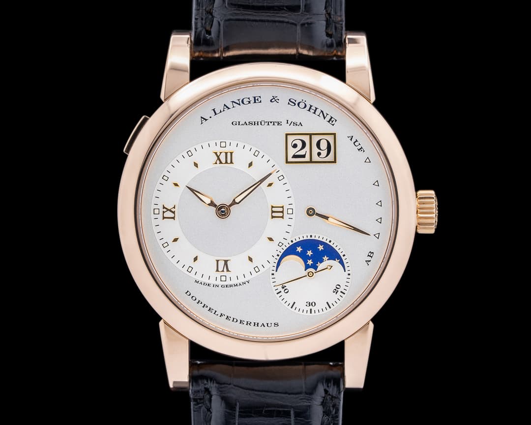 A. Lange and Sohne Lange 1 Moon 109.032 18K Rose Gold DEPLOYANT