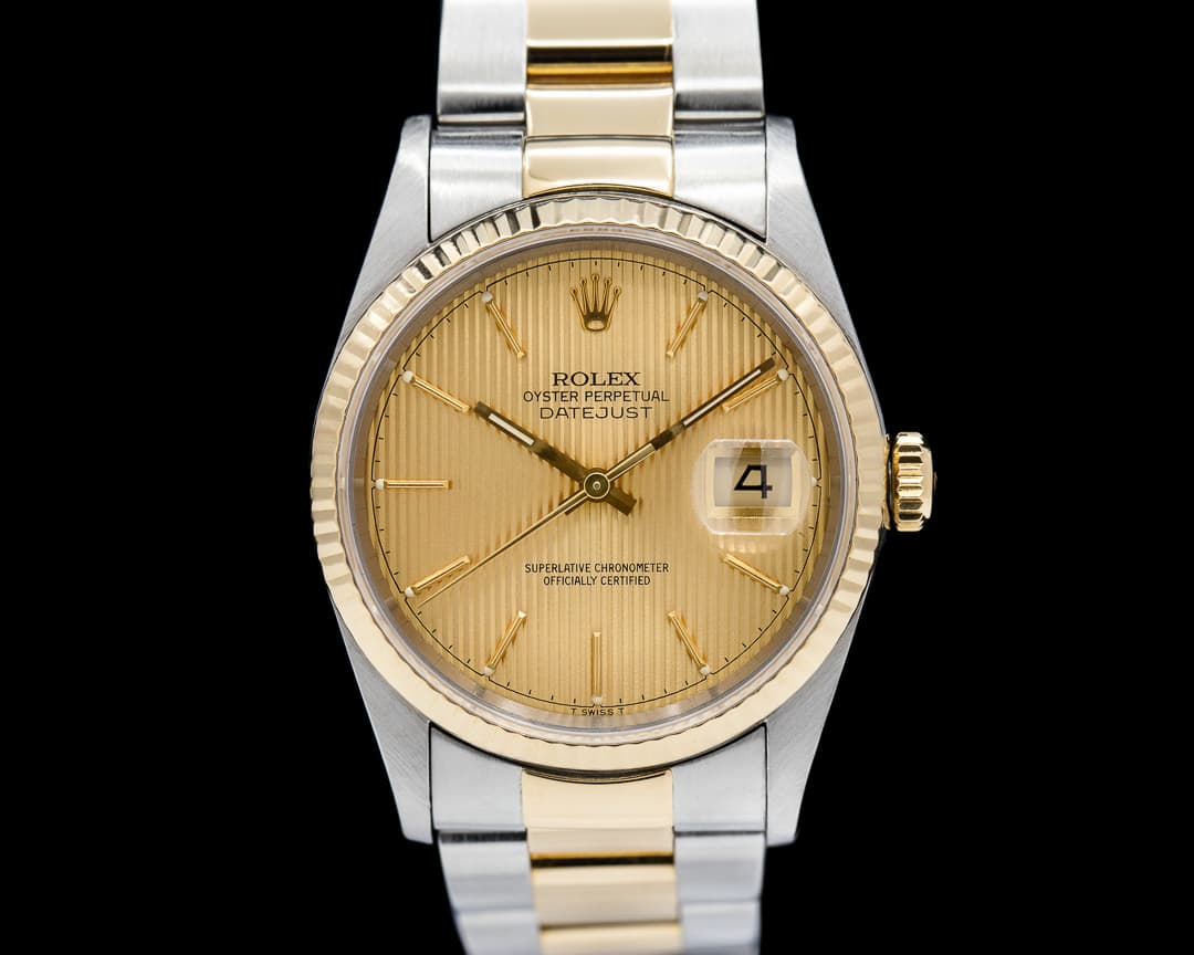 Rolex Datejust Tapestry Dial 18K / SS c. 1994
