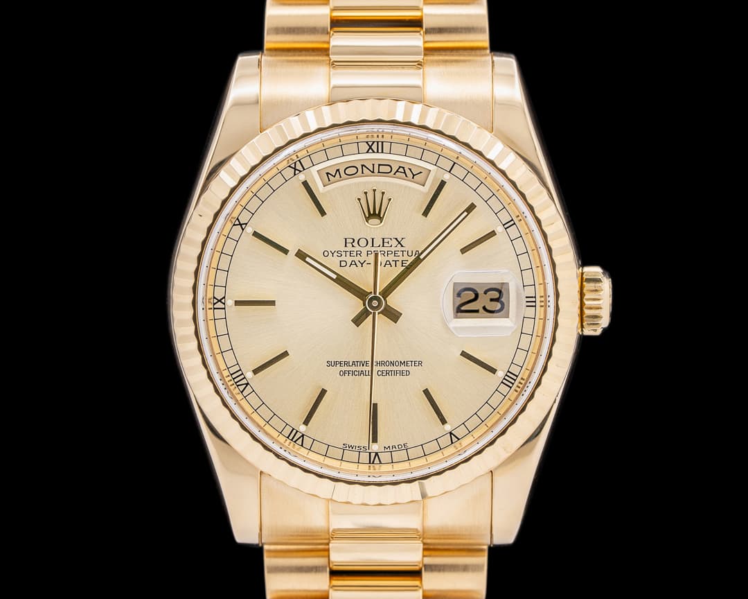 Rolex Day Date President 118238 Champagne Dial 18K Yellow Gold