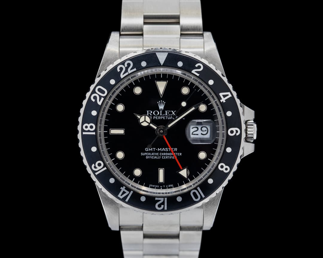 Rolex GMT Master 16750 SS Black Bezel 1988