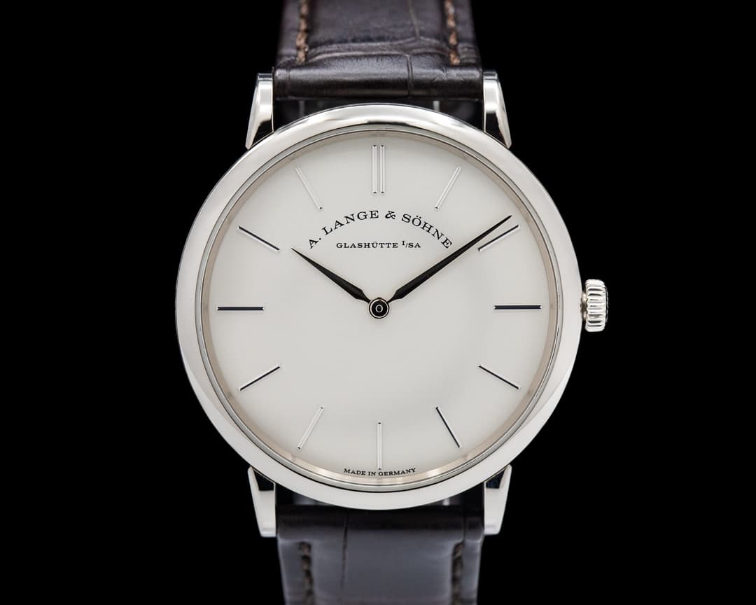 A. Lange and Sohne Saxonia Thin Manual Wind 201.027 18K White Gold