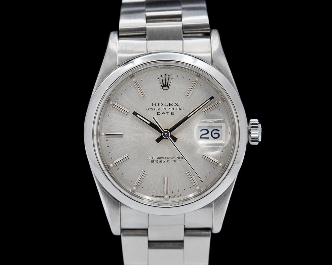 Rolex Oyster Perpetual Date Silver Dial SS
