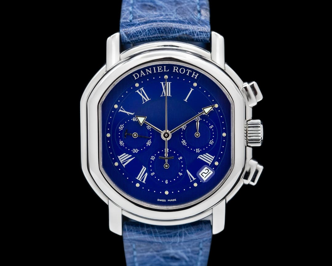 Daniel Roth Masters Chronograph Automatic Blue Dial SS S247 RARE