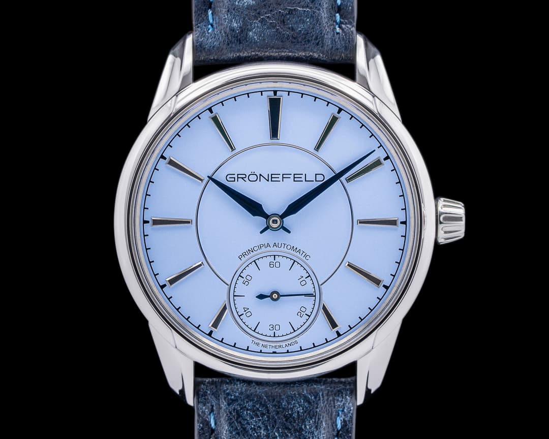 Gronefeld 1941 Principia Automatic Steel Light Blue Dial