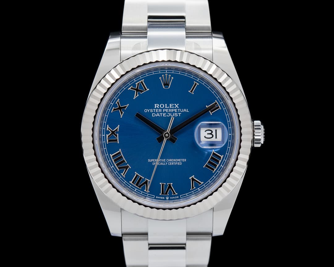 Rolex Datejust 41 Blue Roman Dial SS / Oyster UNWORN