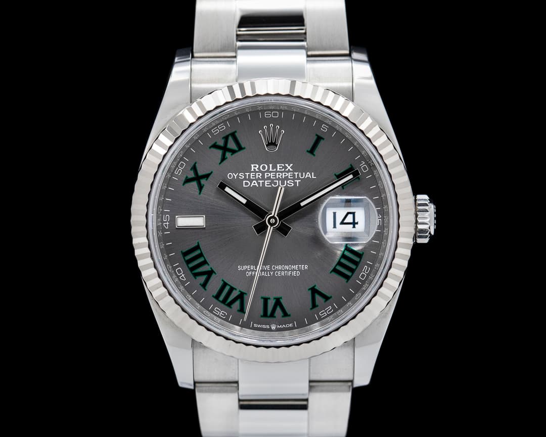 Rolex Datejust Rhodium "Wimbledon" Dial Oyster 2024