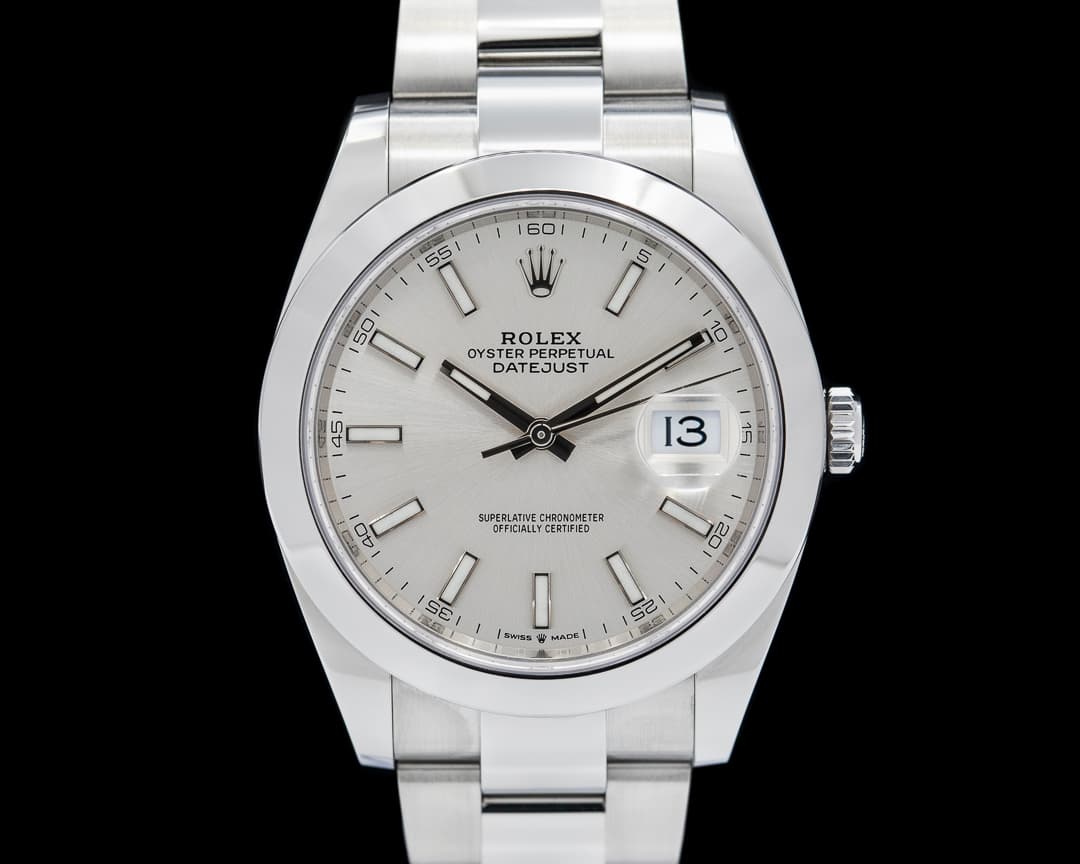Rolex Datejust 41 126300 Silver Stick Dial SS