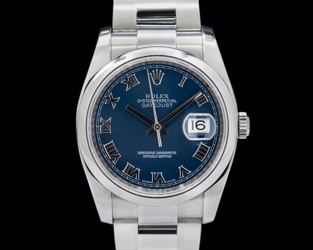 Rolex Datejust 36MM Blue Roman Dial SS