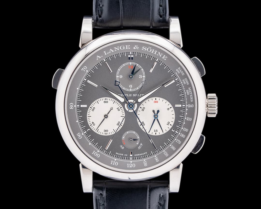 A. Lange and Sohne Triple Split 424.038F Slate Dial White Gold 18K